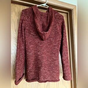 Royal Robbins hooded knit sweater with wooden buttons, S